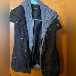 Zip vest with hoodie